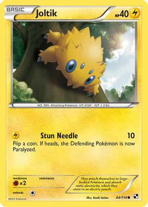 Joltik (44) 44/114 - Black and White Reverse Holofoil - Poke-Collect