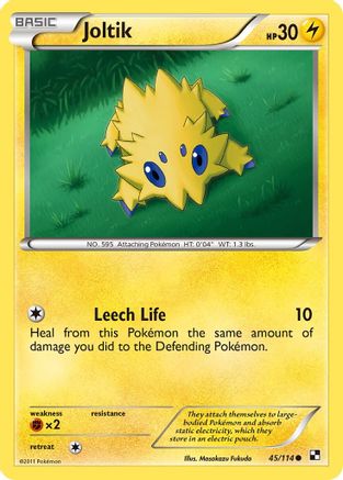 Joltik (45) 45/114 - Black and White - Poke-Collect