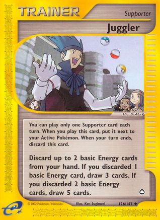Juggler 126/147 - Aquapolis Reverse Holofoil - Poke-Collect