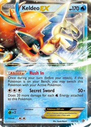 Keldeo EX 45/113 - Legendary Treasures Holofoil - Poke-Collect