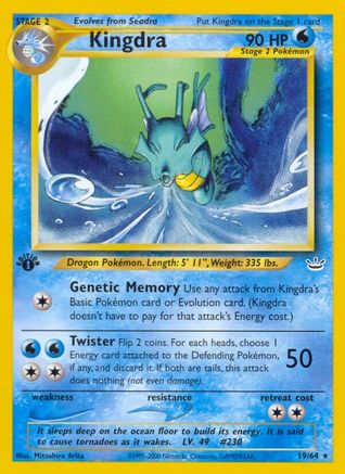 Kingdra 19/64 - Neo Revelation Unlimited - Poke-Collect