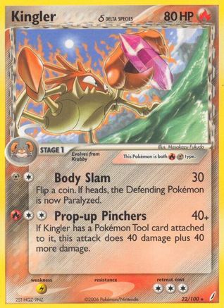 Kingler (Delta Species) 22/100 - Crystal Guardians - Poke-Collect