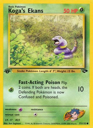 Koga's Ekans 77/132 - Gym Challenge Unlimited - Poke-Collect