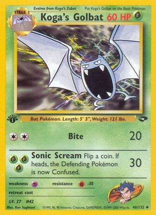 Koga's Golbat 46/132 - Gym Challenge 1st Edition - Poke-Collect