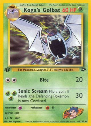 Koga's Golbat 46/132 - Gym Challenge 1st Edition - Poke-Collect