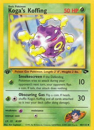 Koga's Koffing (48) 48/132 - Gym Challenge 1st Edition - Poke-Collect