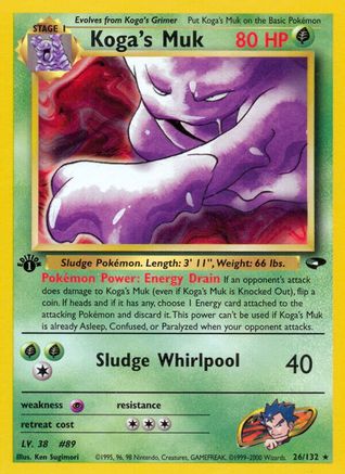 Koga's Muk 26/132 - Gym Challenge 1st Edition - Poke-Collect
