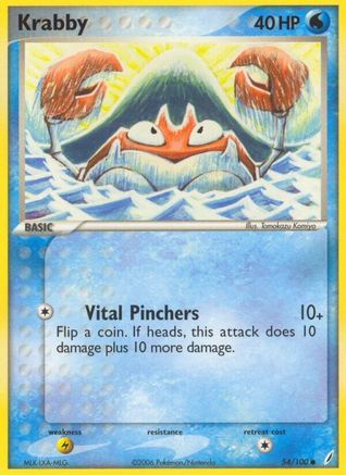 Krabby 54/100 - Crystal Guardians Reverse Holofoil - Poke-Collect