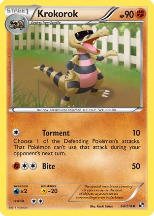 Krokorok 64/114 - Black and White - Poke-Collect