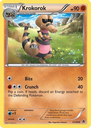 Krokorok 61/98 - Emerging Powers Reverse Holofoil - Poke-Collect