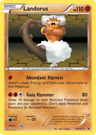 Landorus 74/101 - Noble Victories Holofoil - Poke-Collect