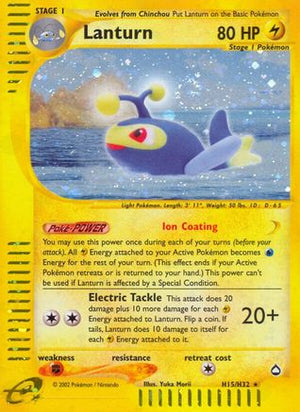 Lanturn (H15) H15/147 - Aquapolis Holofoil - Poke-Collect