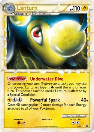 Lanturn (Prime) 86/95 - Unleashed Holofoil - Poke-Collect