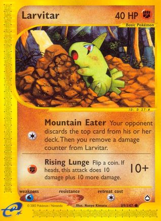 Larvitar 89/147 - Aquapolis Reverse Holofoil - Poke-Collect
