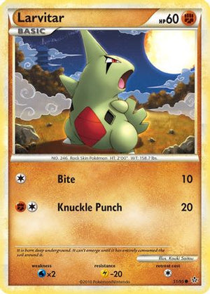 Larvitar (51) 51/95 - Unleashed Reverse Holofoil - Poke-Collect