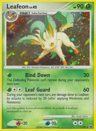 Leafeon (7) 7/100 - Majestic Dawn Reverse Holofoil - Poke-Collect