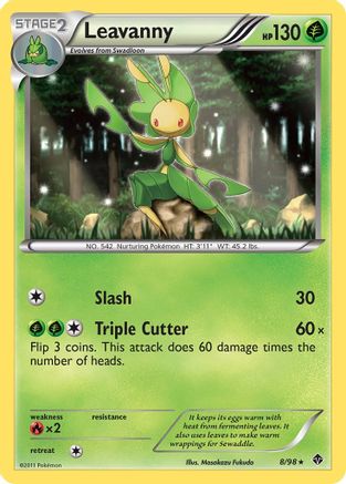 Leavanny (8) 8/98 - Emerging Powers Reverse Holofoil - Poke-Collect