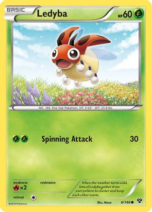Ledyba 6/146 - XY Base Set Reverse Holofoil - Poke-Collect