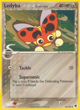 Ledyba (Delta Species) 53/101 - Dragon Frontiers - Poke-Collect
