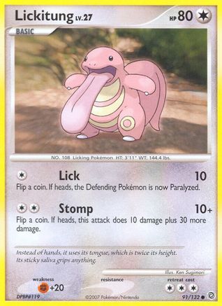 Lickitung 91/132 - Secret Wonders Reverse Holofoil - Poke-Collect