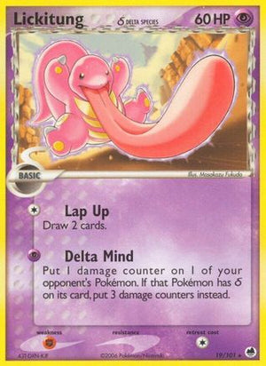 Lickitung (Delta Species) 19/101 - Dragon Frontiers Reverse Holofoil - Poke-Collect