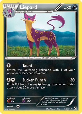 Liepard 67/114 - Black and White - Poke-Collect