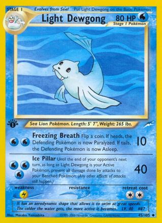 Light Dewgong 45/105 - Neo Destiny Unlimited - Poke-Collect