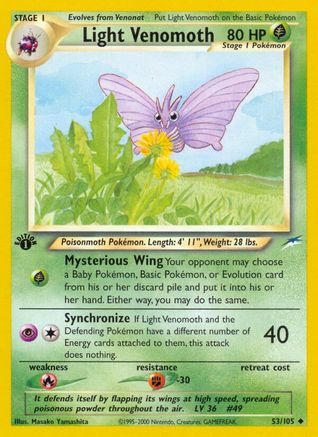 Light Venomoth 53/105 - Neo Destiny Unlimited - Poke-Collect