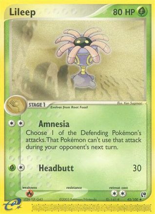 Lileep - 43/100 43/100 - Sandstorm - Poke-Collect