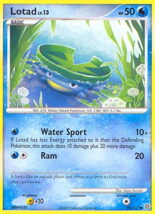 Lotad 92/132 - Secret Wonders - Poke-Collect
