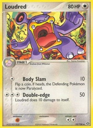 Loudred 35/106 - Emerald Reverse Holofoil - Poke-Collect