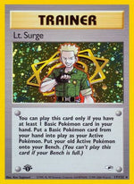 Lt. Surge (17) 17/132 - Gym Heroes 1st Edition Holofoil - Poke-Collect