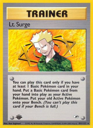 Lt. Surge (101) 101/132 - Gym Heroes Unlimited - Poke-Collect