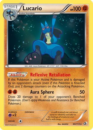Lucario 80/113 - Legendary Treasures Holofoil - Poke-Collect