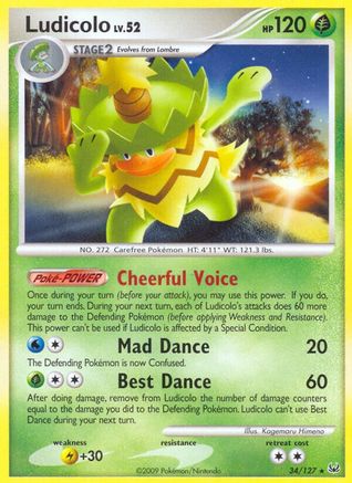 Ludicolo 34/127 - Platinum Reverse Holofoil - Poke-Collect