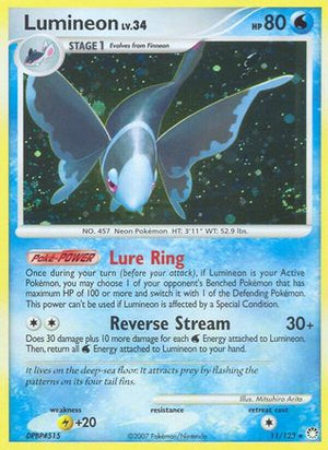 Lumineon 11/123 - Mysterious Treasures Reverse Holofoil - Poke-Collect