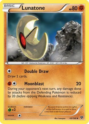 Lunatone 63/146 - XY Reverse Holofoil