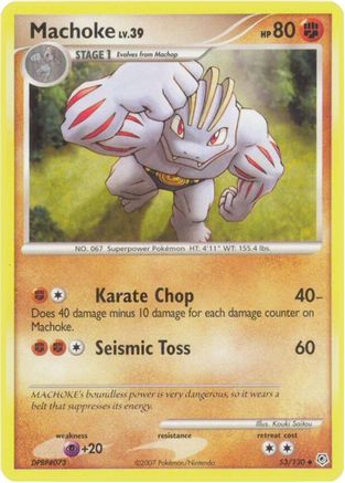 Machoke 53/130 - Diamond and Pearl Reverse Holofoil - Poke-Collect