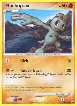 Machop 64/100 - Stormfront Reverse Holofoil - Poke-Collect