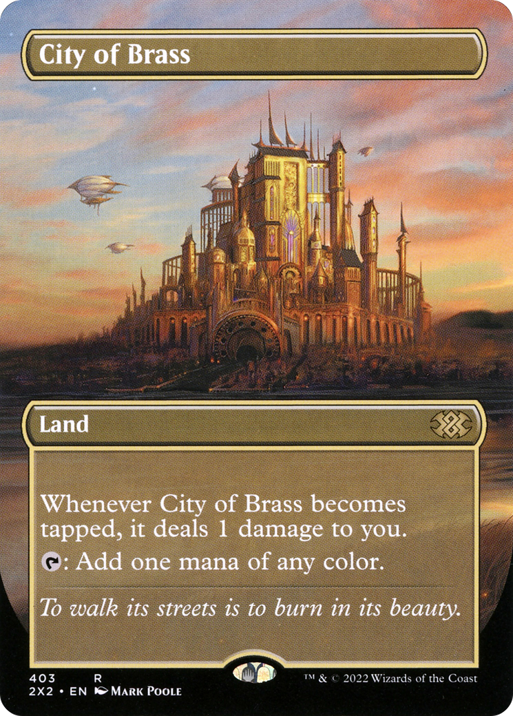 City of Brass (2X2-403) - Double Masters 2022 (Borderless) - Poke-Collect