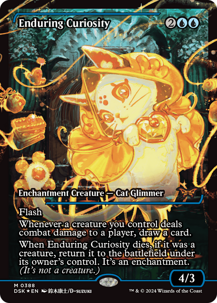 Enduring Curiosity (DSK-388) - Duskmourn: House of Horror: (Showcase) Foil - Poke-Collect