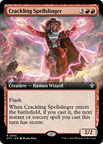 Crackling Spellslinger (OTC-061) - Outlaws of Thunder Junction Commander: (Extended Art) - Poke-Collect