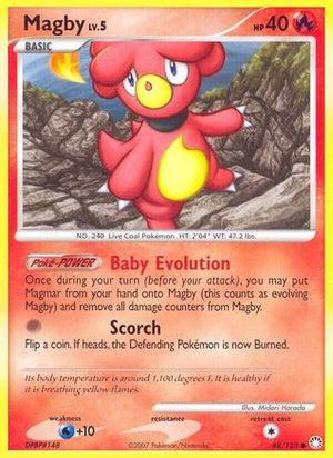 Magby 88/123 - Mysterious Treasures Reverse Holofoil - Poke-Collect
