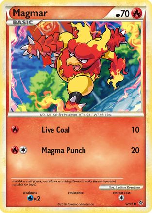 Magmar 52/95 - Unleashed Reverse Holofoil - Poke-Collect