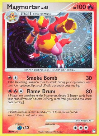 Magmortar 12/123 - Mysterious Treasures Holofoil - Poke-Collect