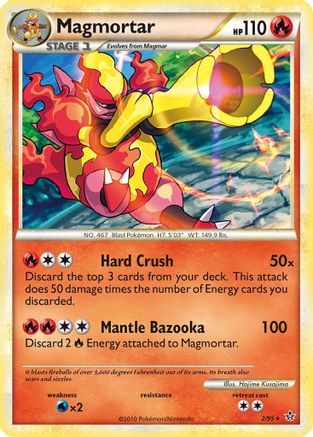 Magmortar 2/95 - Unleashed Reverse Holofoil - Poke-Collect