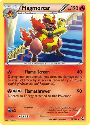 Magmortar 21/124 - Dragons Exalted Reverse Holofoil - Poke-Collect