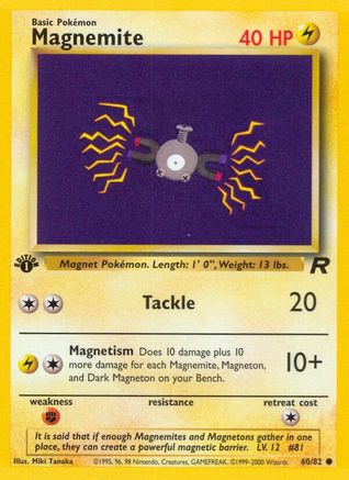 Magnemite 60/82 - Team Rocket 1st Edition - Poke-Collect