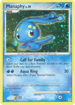 Manaphy 9/130 - Diamond and Pearl Holofoil - Poke-Collect