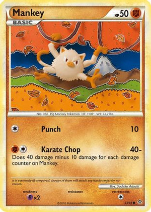 Mankey 53/95 - Unleashed - Poke-Collect